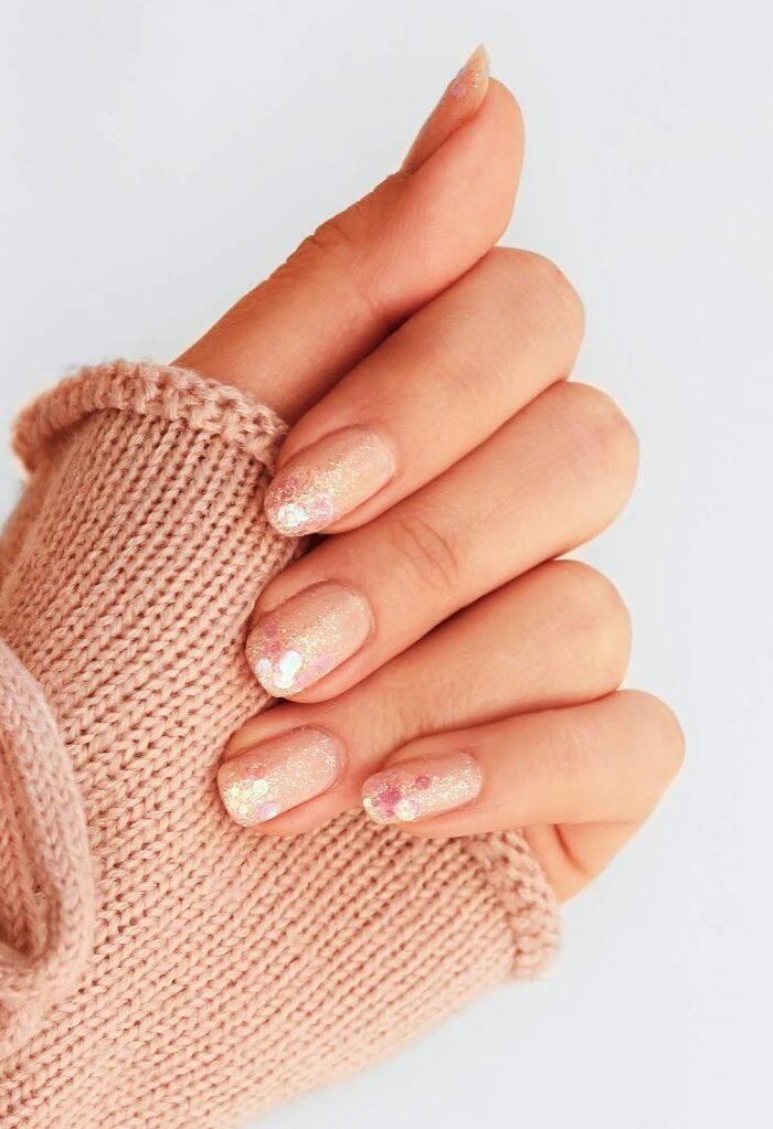 Glitter Tips Nail Art at Home